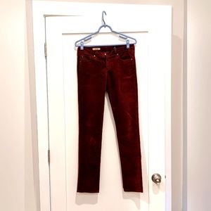 AG Burgundy Corduroys, size 27R